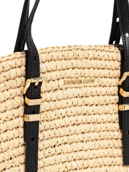 Pantaloni Michael Michael Kors din piele cu imagine cu model leopard roz