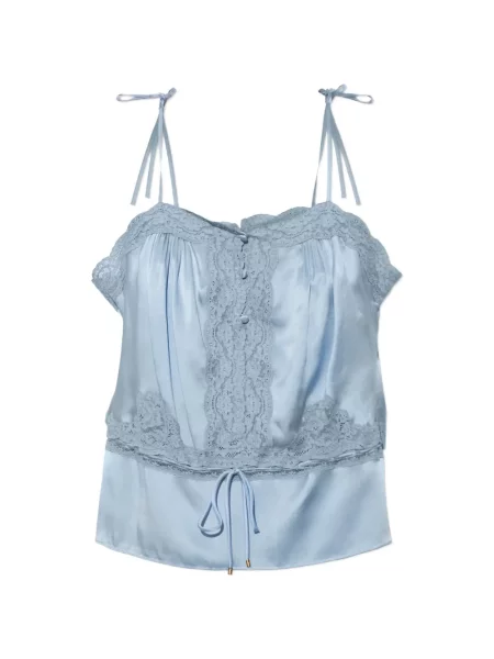Maiou Chloé din satin albastru