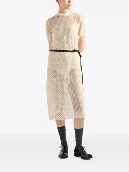 Fustă Prada cu broderie din dantelă