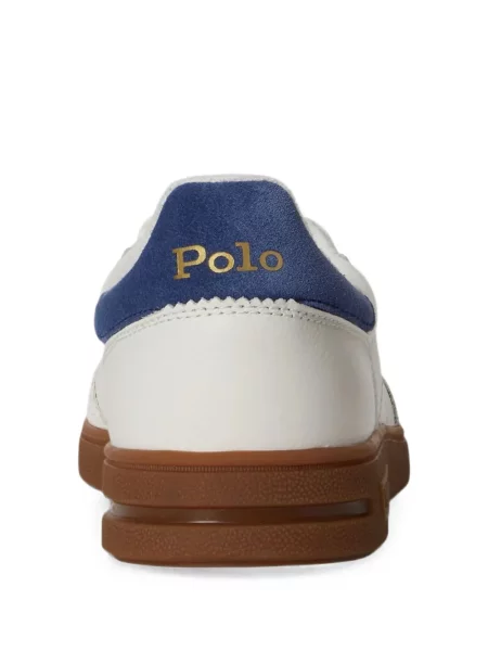 Кожени маратонки Polo Ralph Lauren бродирани бяло
