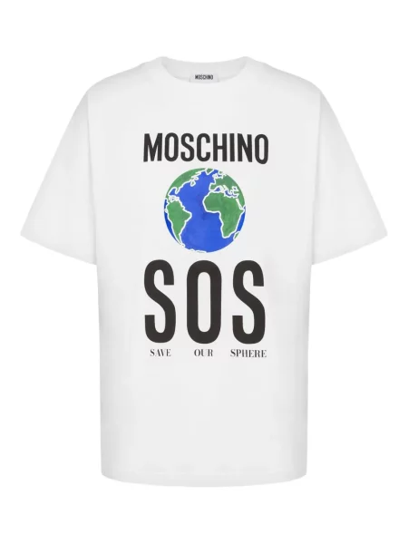 Tricou Moschino cu imagine alb