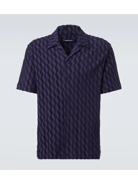 Cămașă Frescobol Carioca din material terry albastru