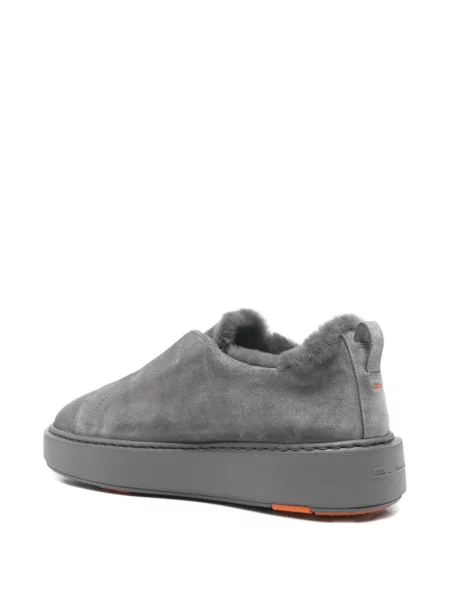 Sneakerși Santoni slip-on gri