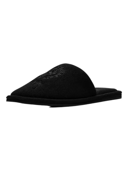 Papuci de casă Chrome Hearts cu motiv cu inimi negru