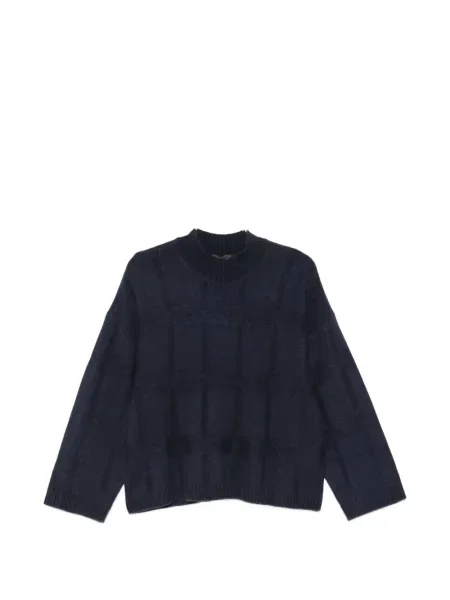 Pulover Emporio Armani în carouri albastru