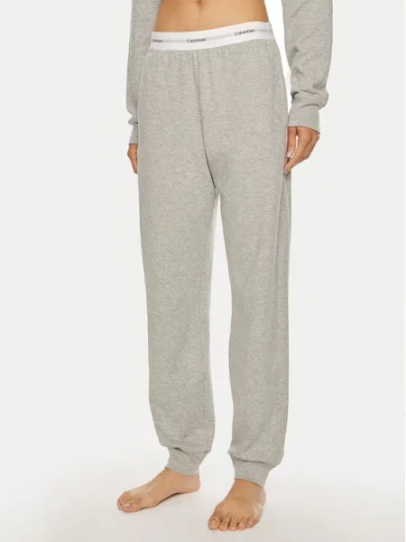 Calvin Klein Pohodlné Domácí Kalhoty světle šedá