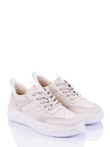 Кожаные кеды Marco Piero бежевые