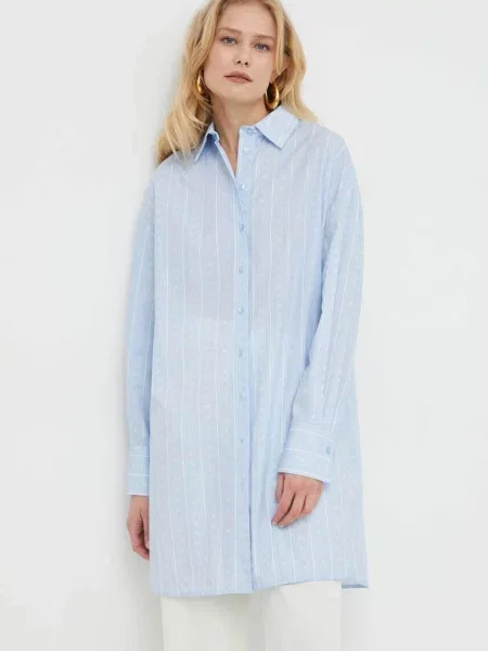 Twinset camasa din albastru