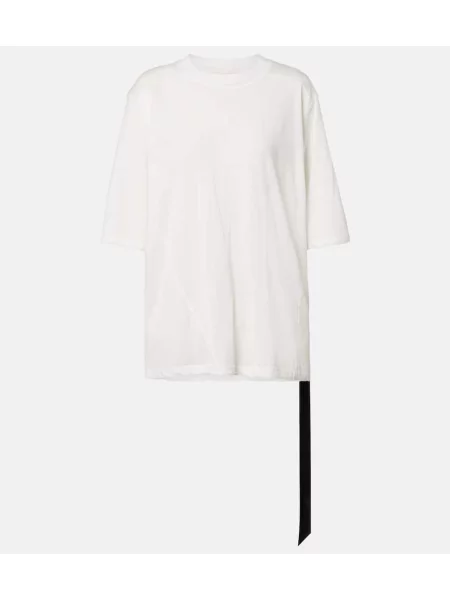 Tricou Rick Owens din jerseu alb