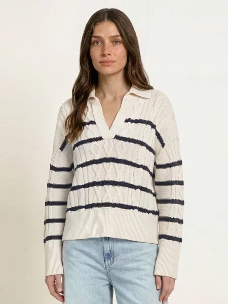 Boss Sweter Faboria weiss biały