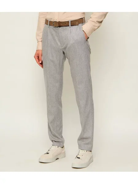 Eleventy De lână pantaloni chino | Straight fit cu adaos de cașmir gri