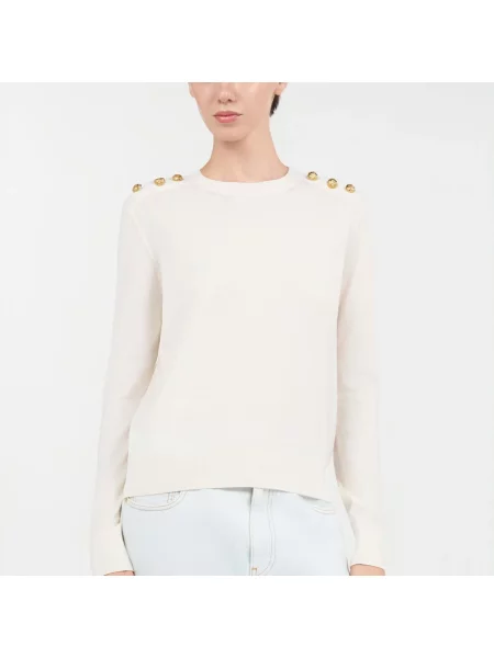 Sweter Roberto Cavalli wełniany beżowy