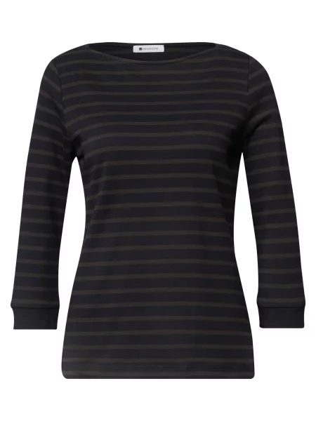 STREET ONE Tricou albastru noapte / închis gri