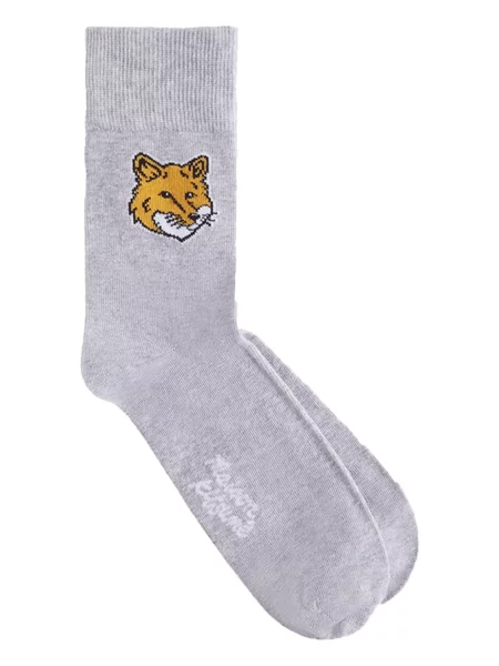 Ponožky Maison Kitsuné šedé