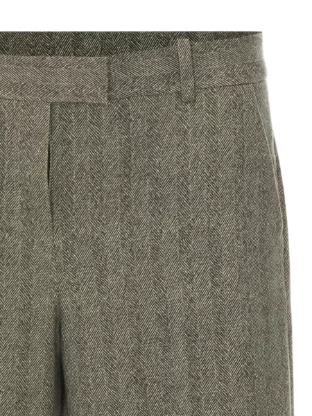 Pantaloni Circolo 1901 cu model herringbone gri