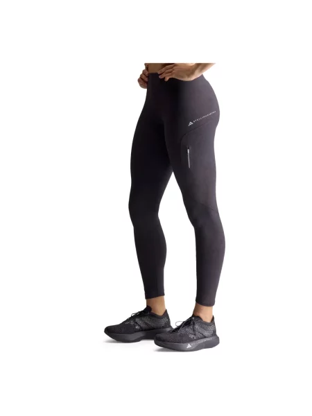 Legginsy Adidas By Stella Mccartney w kwiatki koronkowe do biegania czarne