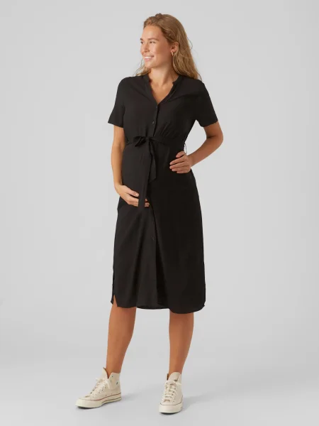 Vero Moda Maternity Dolga srajca VICA' črna