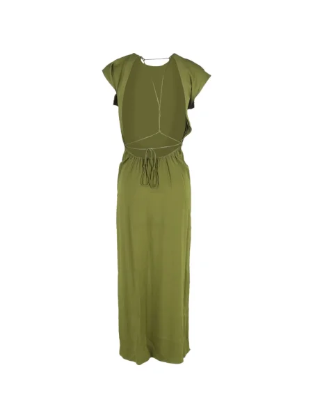 Rochie maxi Christopher Esber cu spatele deschis de costum verde