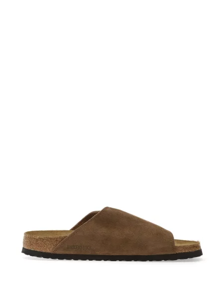 Sandale Birkenstock din piele de căprioară maro