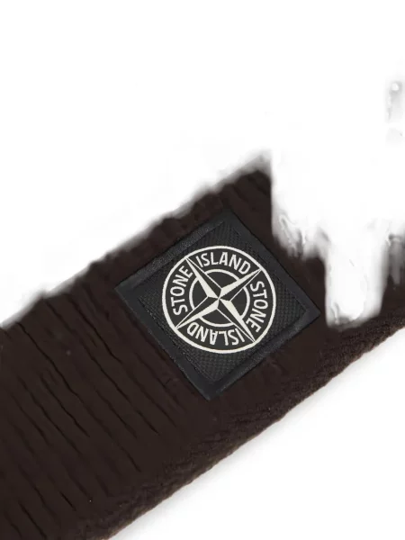 Căciulă Stone Island de lână cu strasuri maro