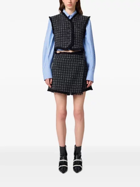 Pantaloni scurți Msgm din tweed negru