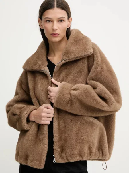 Куртка Answear.LAB демісезонна oversize бежевий