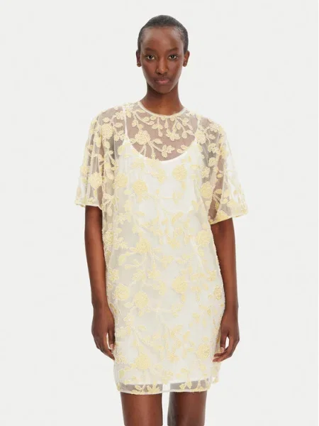 ROTATE Rochie cocktail galben