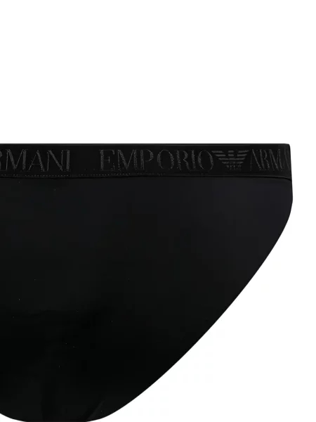 Chiloți briefs Armani Exchange cu autograf negru
