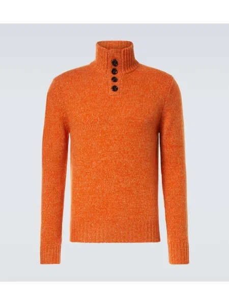 Pulover Allude din cașmir portocaliu
