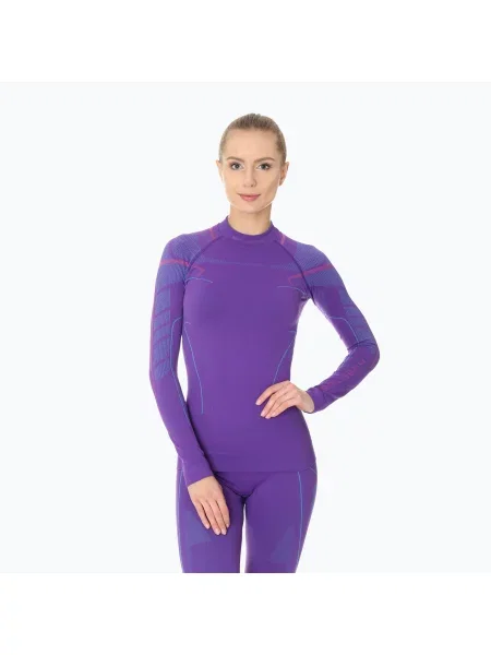 Longsleeve termoaktywny Brubeck Thermo lawendowy fioletowa