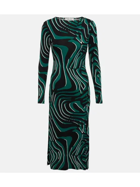 Rochie midi Diane Von Furstenberg cu imagine până la genunchi de costum negru