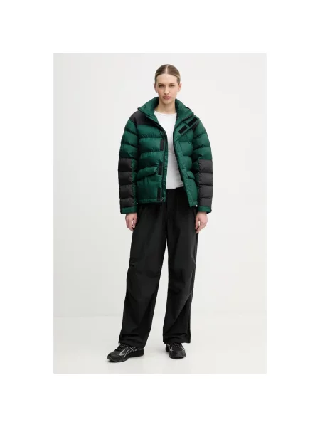 Lniana kurtka The North Face zielona