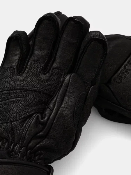 Кожаные перчатки Descente черные