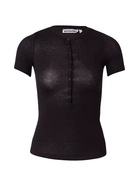 WEEKDAY Tricou Henny' negru