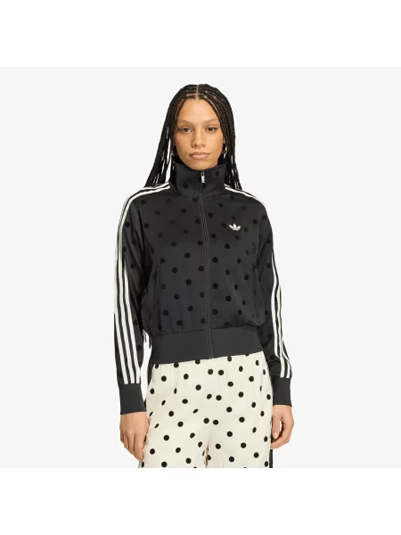 Sweatshirt adidas Satin Polka Dots Tt Track Top Black L negru