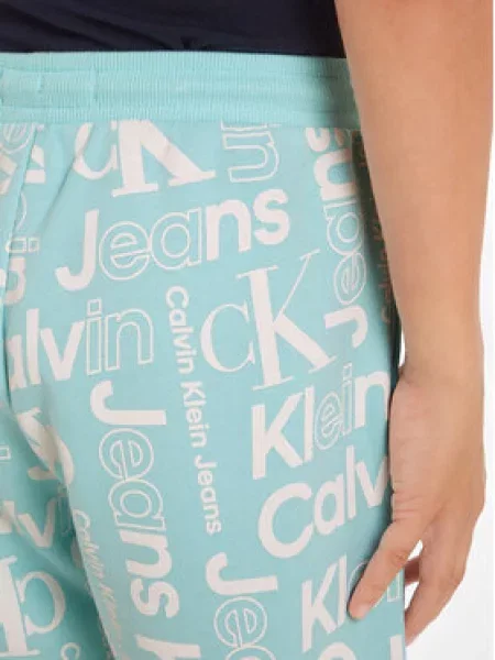 Calvin Klein Jeans Sportiniai šortai Inst Ck Aop mėlyna