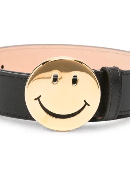Cu centură curea Moschino din piele negru
