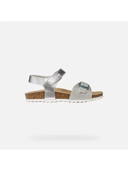 Geox Szandál J Adriel Girl S Ezüst szürke