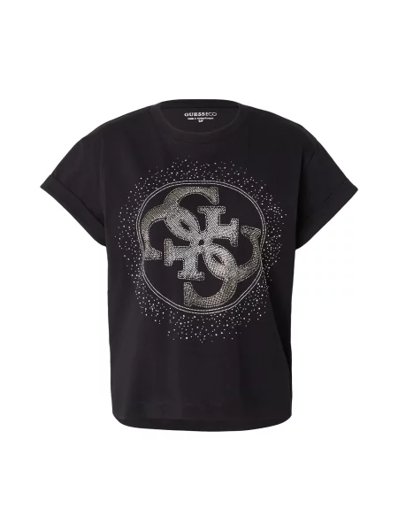 GUESS Tricou / argintiu negru