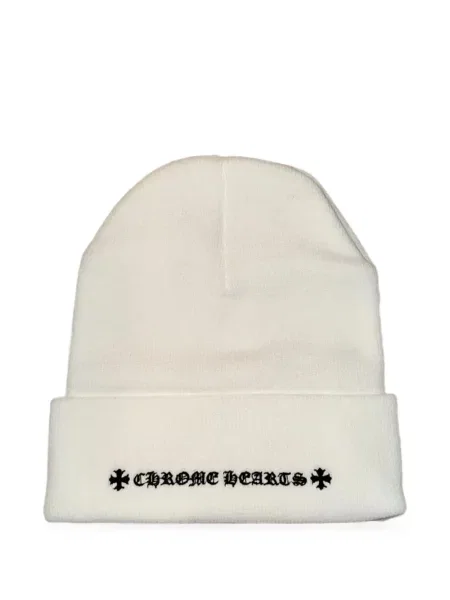 Szív mintás sapka Chrome Hearts autogrammal fehér