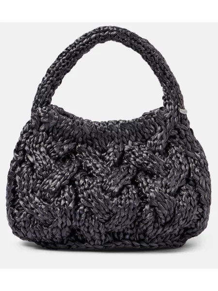 Geantă Jw Anderson tricotate gri