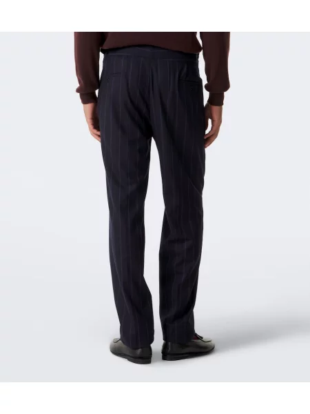 Pantaloni Rubinacci de lână cu dungi albastru