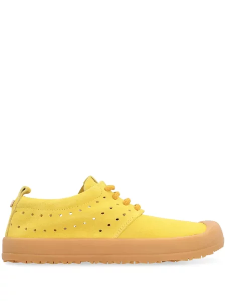 Sneakerși Volta din piele de căprioară galben