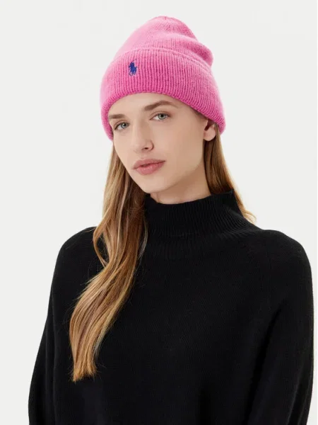 Вълнена шапка Polo Ralph Lauren от вълна черно