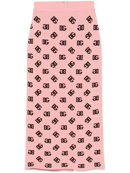 Fustă tip creion Dolce & Gabbana din jacard roz