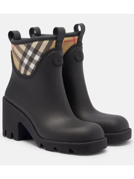 Botine Burberry în carouri negru