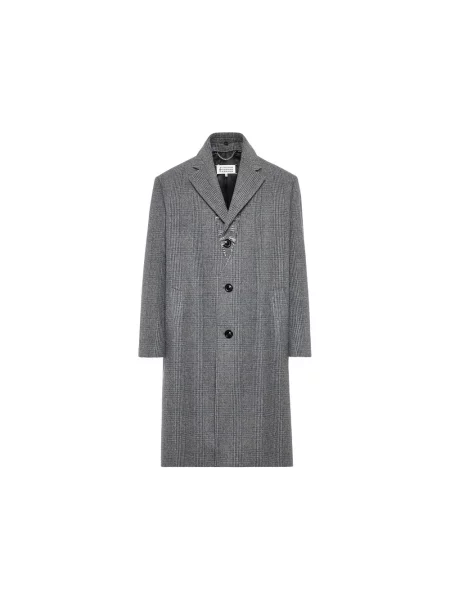 Płaszcz Maison Margiela w kratę szary