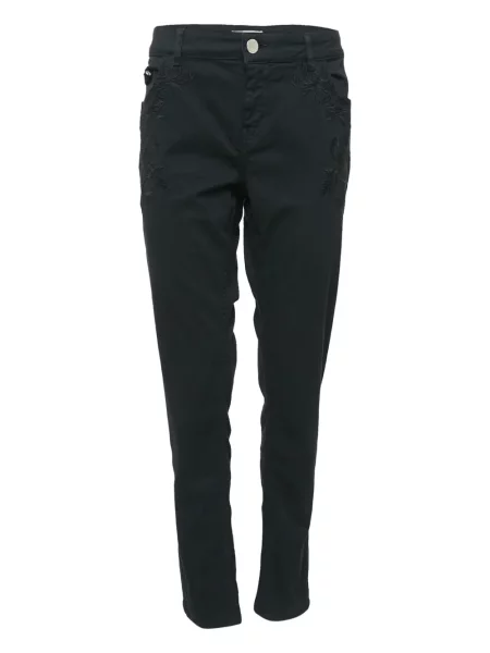 Pantaloni Maje cu broderie negru