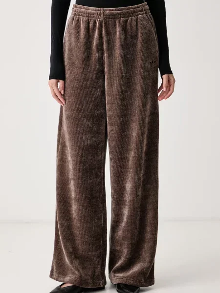 Adidas Originals pantaloni pentru femei Chenille maro