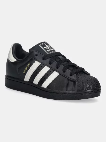 Usnjene superge adidas Originals Superstar II črna
